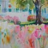 Plein Air Painting Expressive Watercolor Plein Air Painting by Kathleen Berry Bergeron